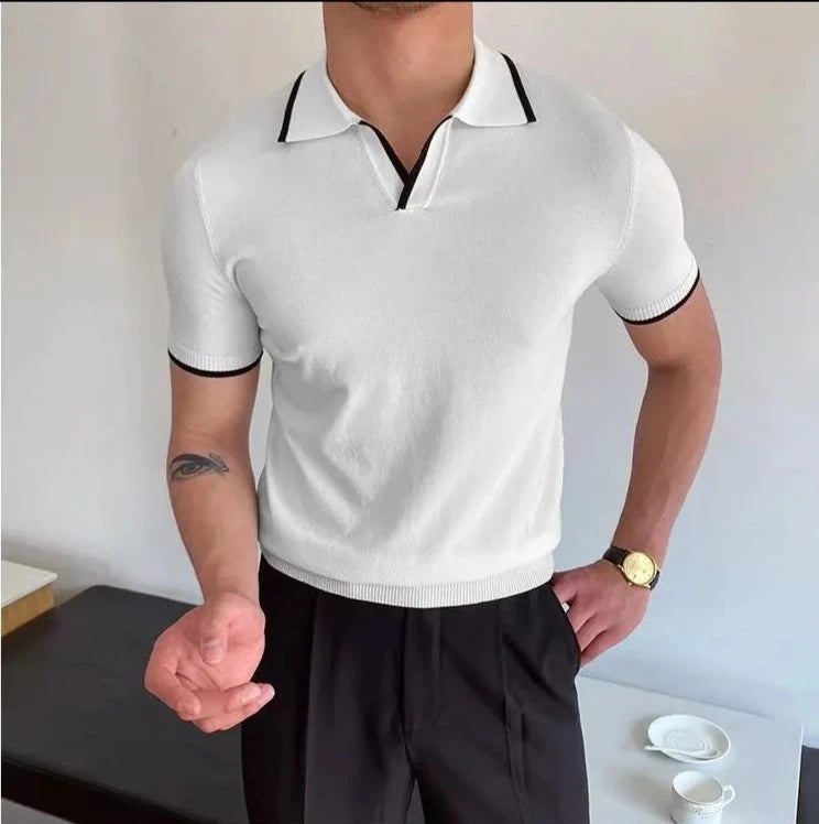 Alex Shogun Collar Trim Polo Shirt - Shop Men's Polo Shirts - Collar Trim Men's Polos: Comfort & Style! Alex Shogun Men's Clothes