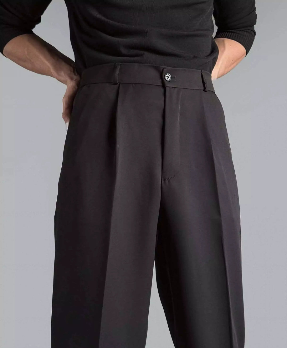 Trasycking Style Super Comfortable All Seasons Flex Wide-Leg Dress Pants