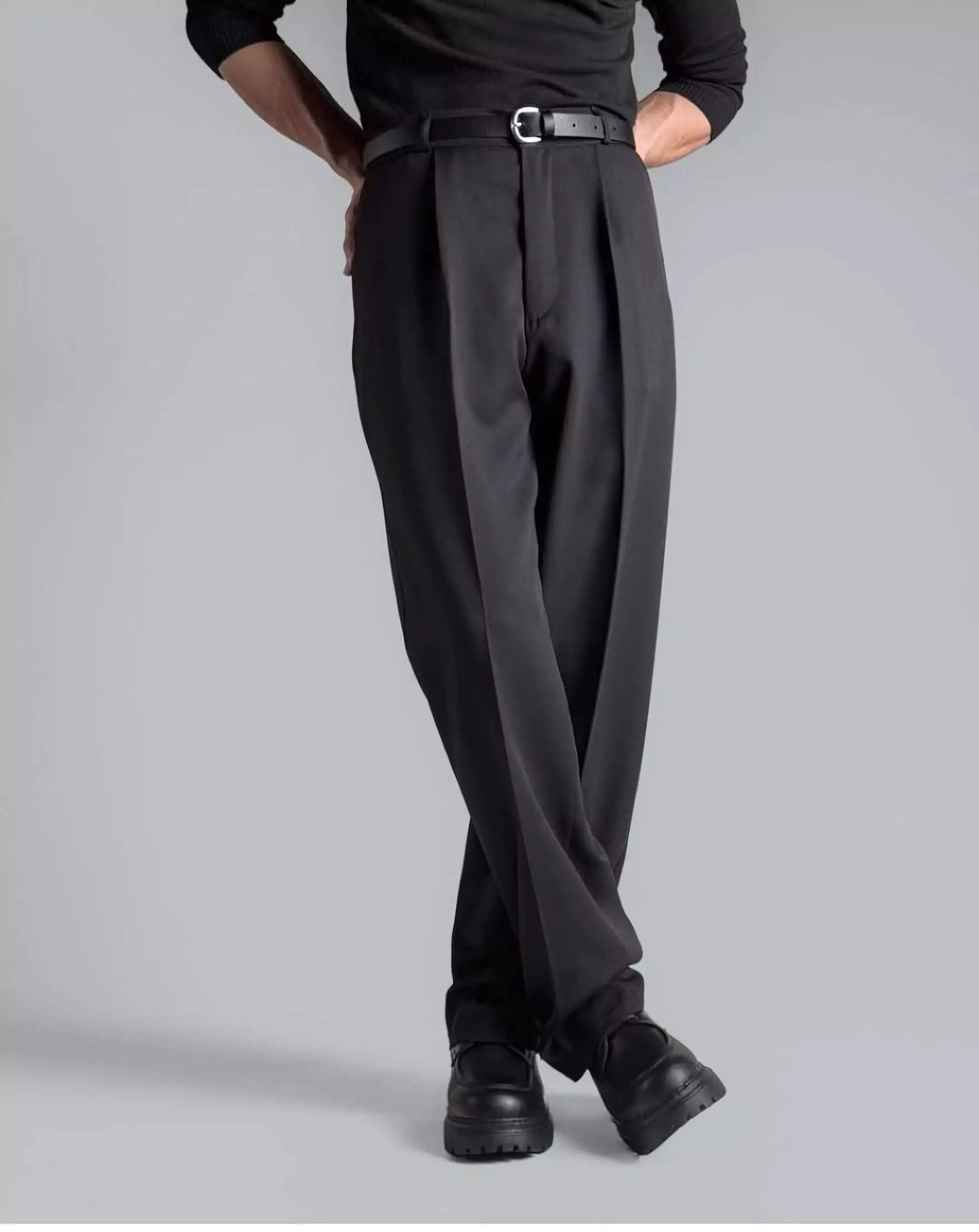 Comfort Flex Wide-Leg Pants - Super Comfortable All Seasons Flex Wide-Leg Dress Pants Alex Shogun Men's Clothes