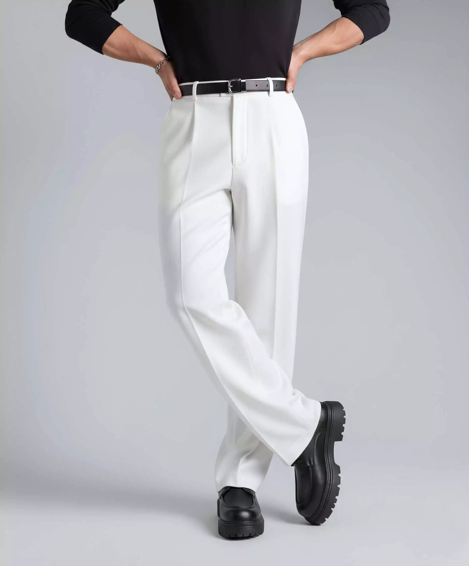 Men's Wide Leg Dress Pants | Flex Comfort All Season | Alex Shogun