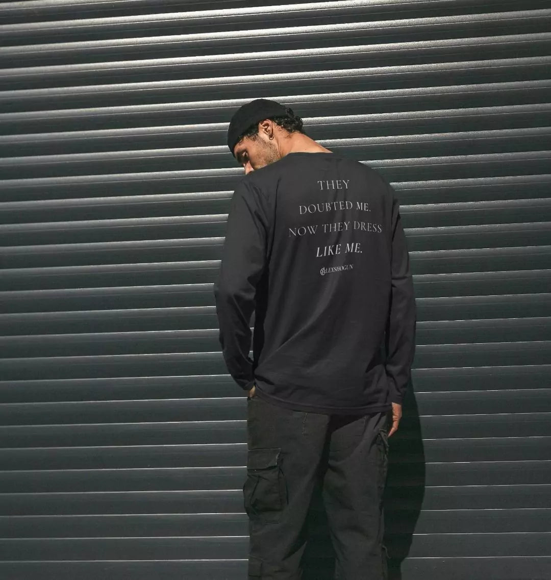 Dressed in Revenge Long-Sleeve AlexShogun - Dressed in Revenge – Luxury Long Sleeve T-Shirt | Alex Shogun Alex Shogun Men's Clothes