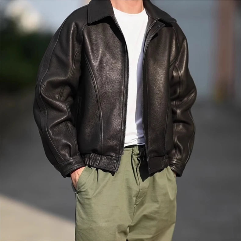 Vintage Leather Jacket - Vintage Leather Jacket | Timeless Style, Premium Quality Alex Shogun Men's Clothes