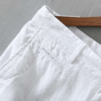 Hampton Linen Shorts - Men's Pure Linen Hampton Linen Shorts Alex Shogun Men's Clothes