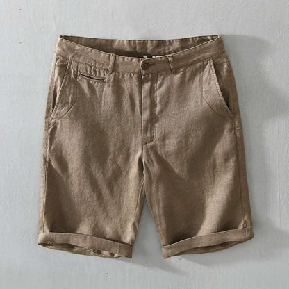 Hampton Linen Shorts - Men's Pure Linen Hampton Linen Shorts Alex Shogun Men's Clothes