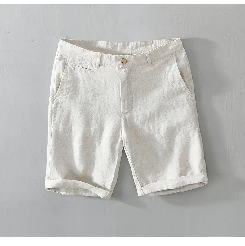 Hampton Linen Shorts - Men's Pure Linen Hampton Linen Shorts Alex Shogun Men's Clothes