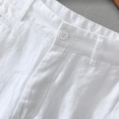 Hampton Linen Shorts - Men's Pure Linen Hampton Linen Shorts Alex Shogun Men's Clothes