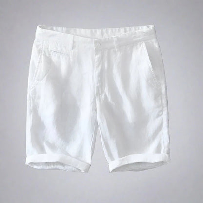 Hampton Linen Shorts - Men's Pure Linen Hampton Linen Shorts Alex Shogun Men's Clothes