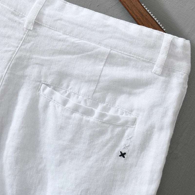 Hampton Linen Shorts - Men's Pure Linen Hampton Linen Shorts Alex Shogun Men's Clothes