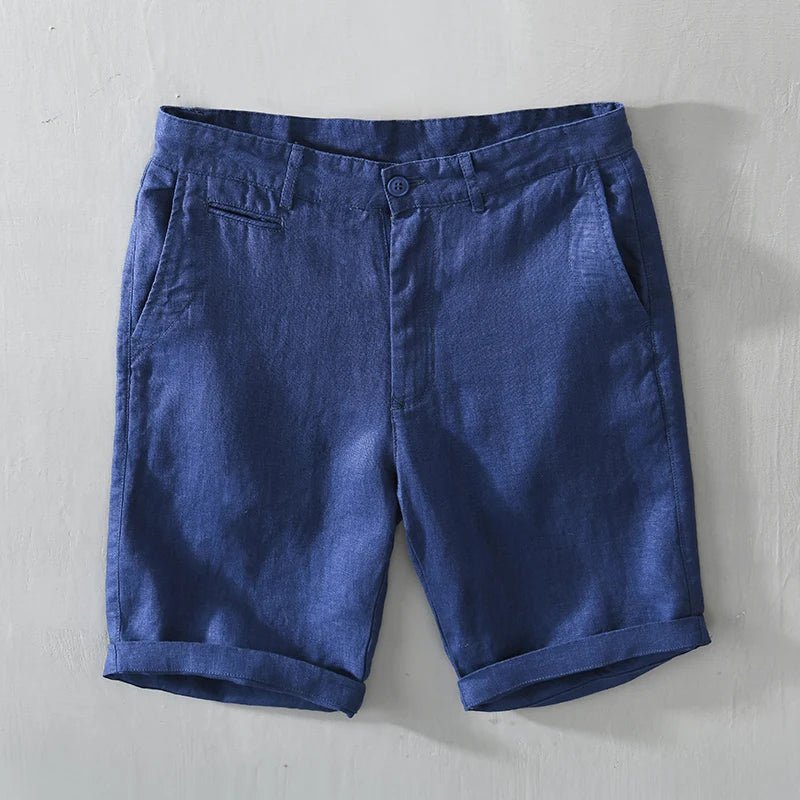 Hampton Linen Shorts - Men's Pure Linen Hampton Linen Shorts Alex Shogun Men's Clothes