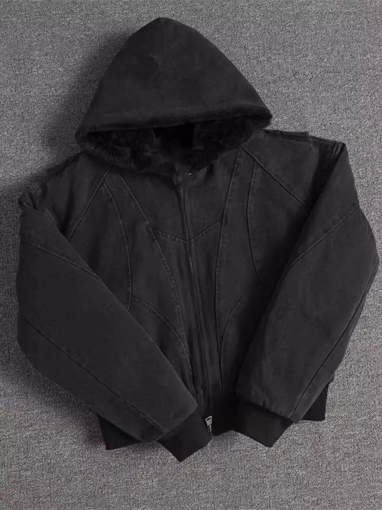 Hooded Bomber Jacket - Alex Shogun Men's Clothes