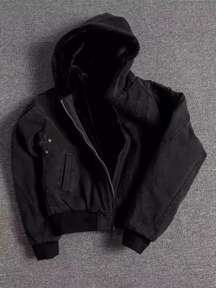 Hooded Oversized Jacket - Men's Oversized Hooded Jacket - Loose Fit, Warm & Urban Style Alex Shogun Men's Clothes
