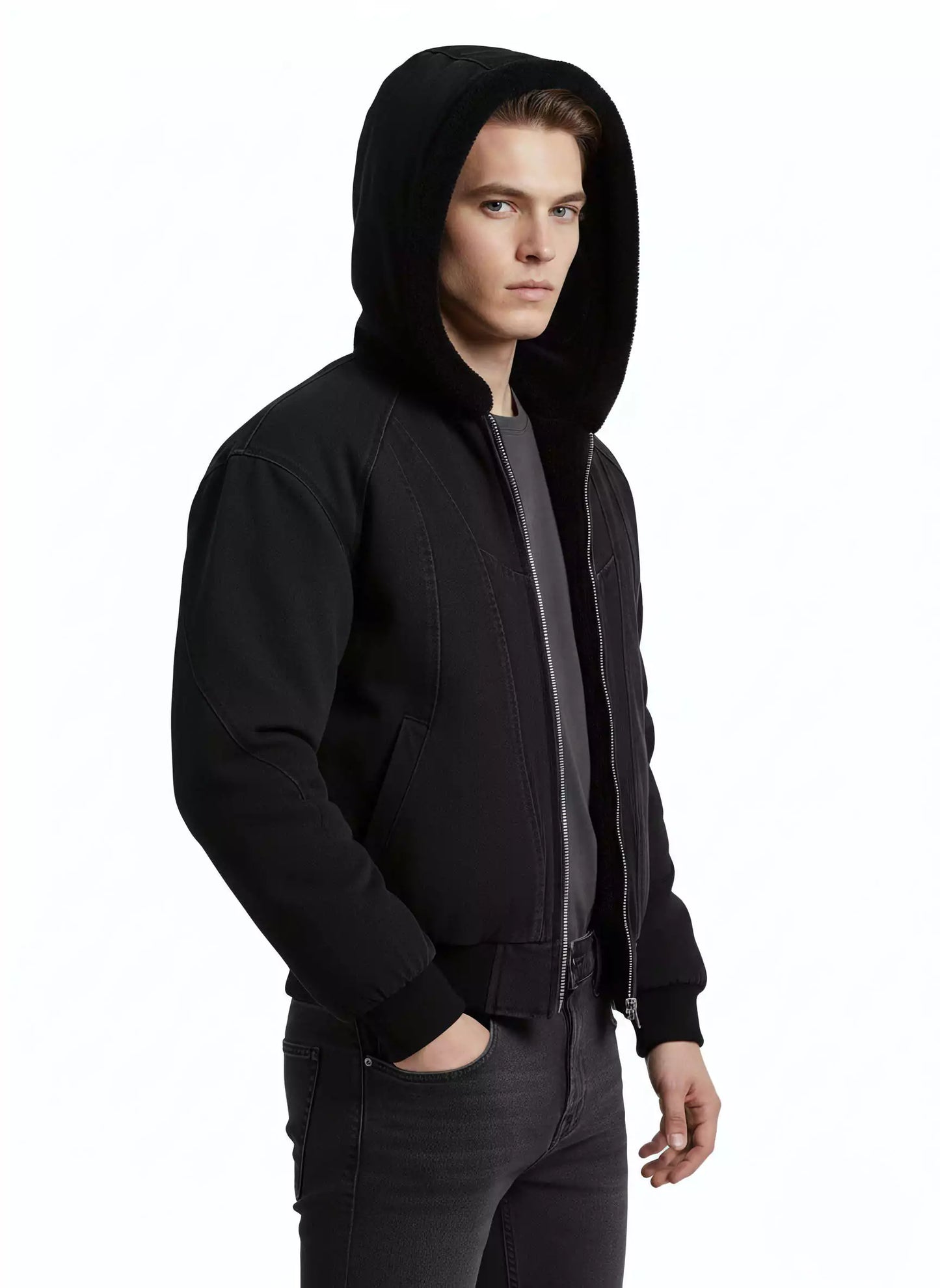 Hooded Oversized Jacket - Men's Oversized Hooded Jacket - Loose Fit, Warm & Urban Style Alex Shogun Men's Clothes