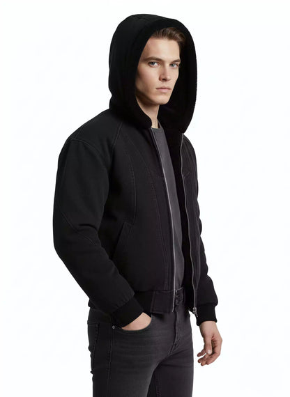 Hooded Oversized Jacket - Men's Oversized Hooded Jacket - Loose Fit, Warm & Urban Style Alex Shogun Men's Clothes