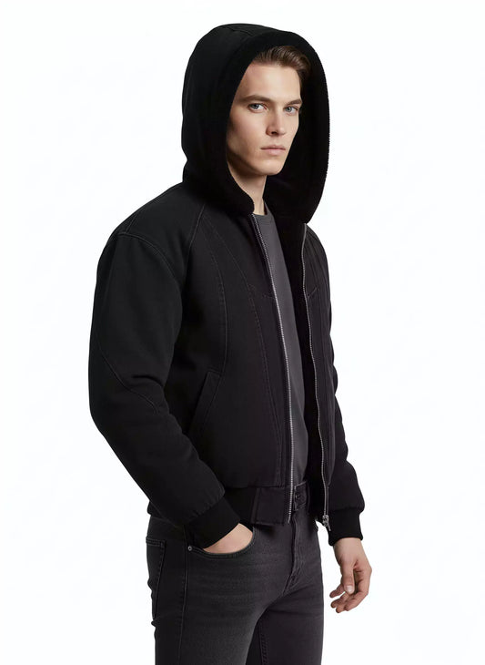 Hooded Oversized Jacket - Men's Oversized Hooded Jacket - Loose Fit, Warm & Urban Style Alex Shogun Men's Clothes