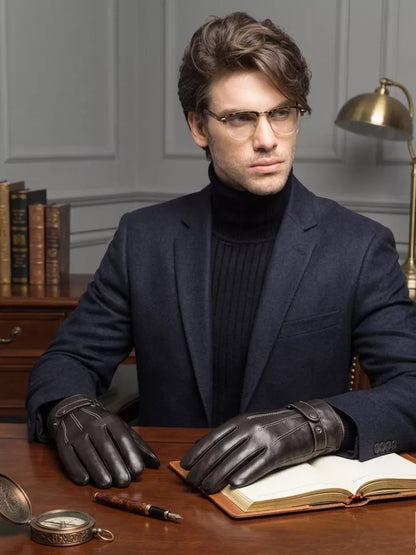 Leather Short Gloves - Alex Shogun Men's Clothes