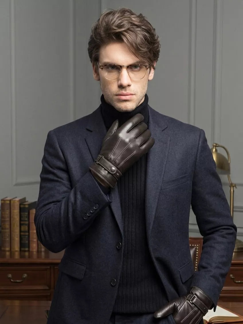 Leather Short Gloves - Alex Shogun Men's Clothes
