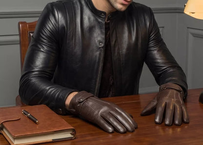 Leather Short Gloves - Alex Shogun Men's Clothes