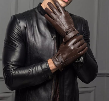 Leather Short Gloves - Alex Shogun Men's Clothes