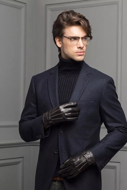Leather Short Gloves - Alex Shogun Men's Clothes