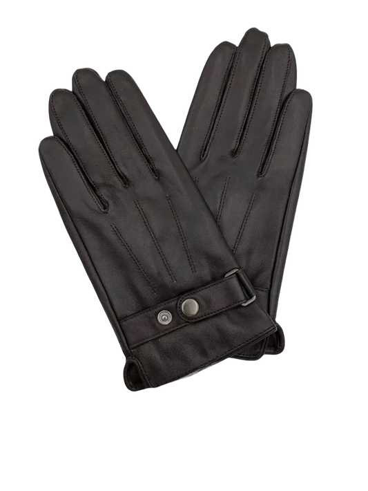 Leather Short Gloves - Men's Leather Gloves | Dark Touchscreen Winter Gloves | Alex Shogun Alex Shogun Men's Clothes