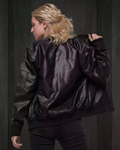 Dark Emblem Leather Bomber - Mens Leather Bomber Jacket – Dark Emblem by Alex Shogun Alex Shogun Men's Clothes