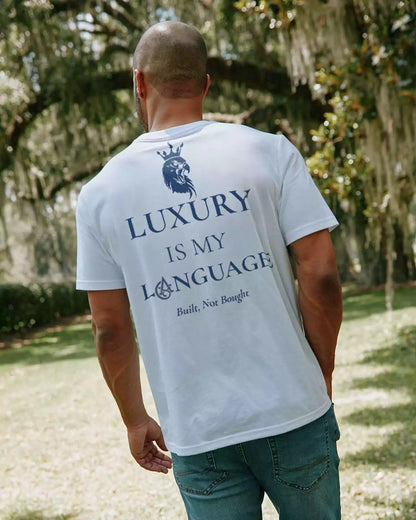 Luxury is My Language T-shirt - Men's Dark Aesthetic Graphic Tee | Luxury Manifesto | Alex Shogun Alex Shogun Men's Clothes