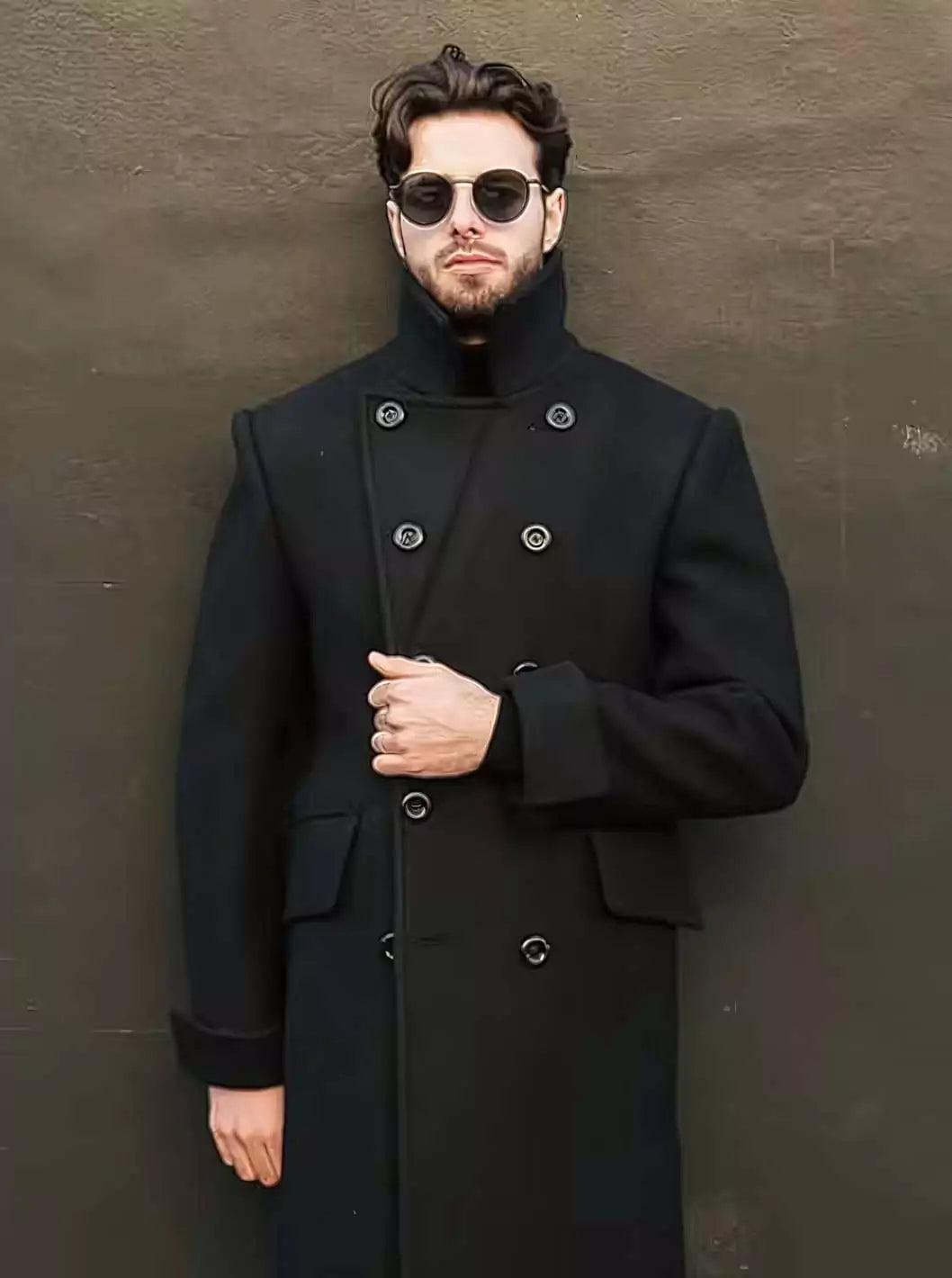 Classic Double-Breasted Wool Coat - Shop Classic Double-Breasted Wool Coat: Timeless Elegance Alex Shogun Men's Clothes