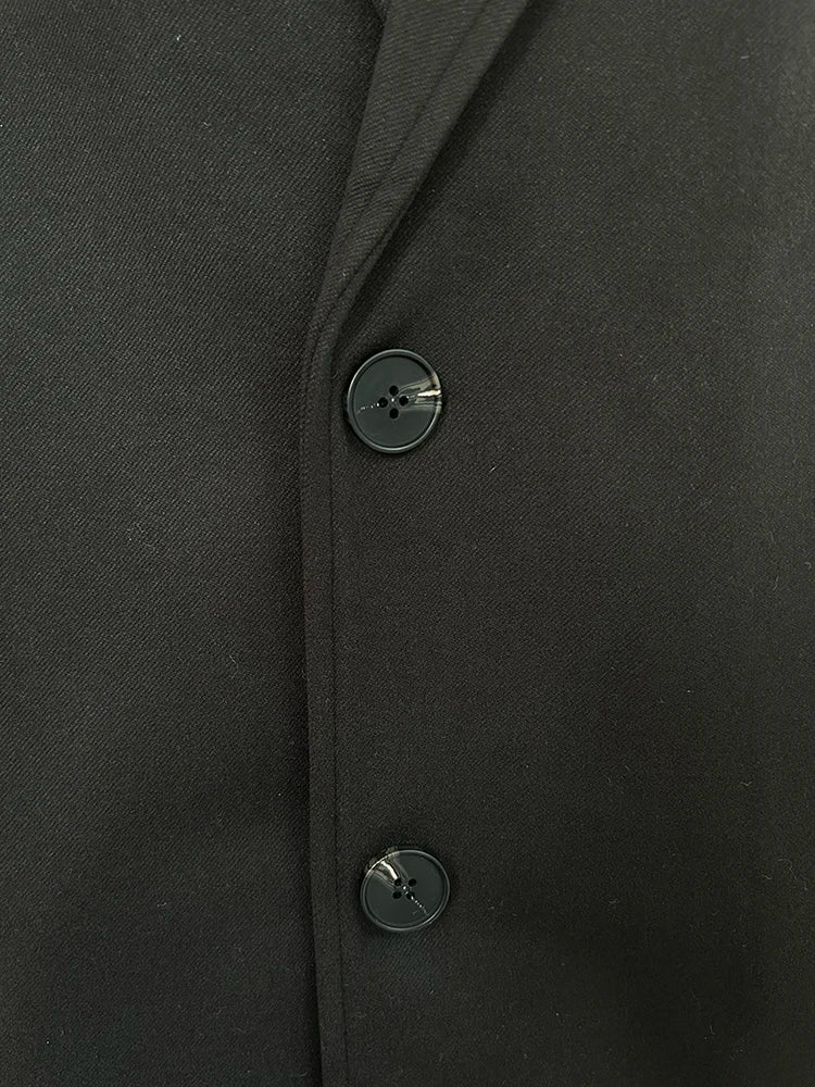 Single-Breasted Overcoat - Single-Breasted Overcoat Alex Shogun Men's Clothes