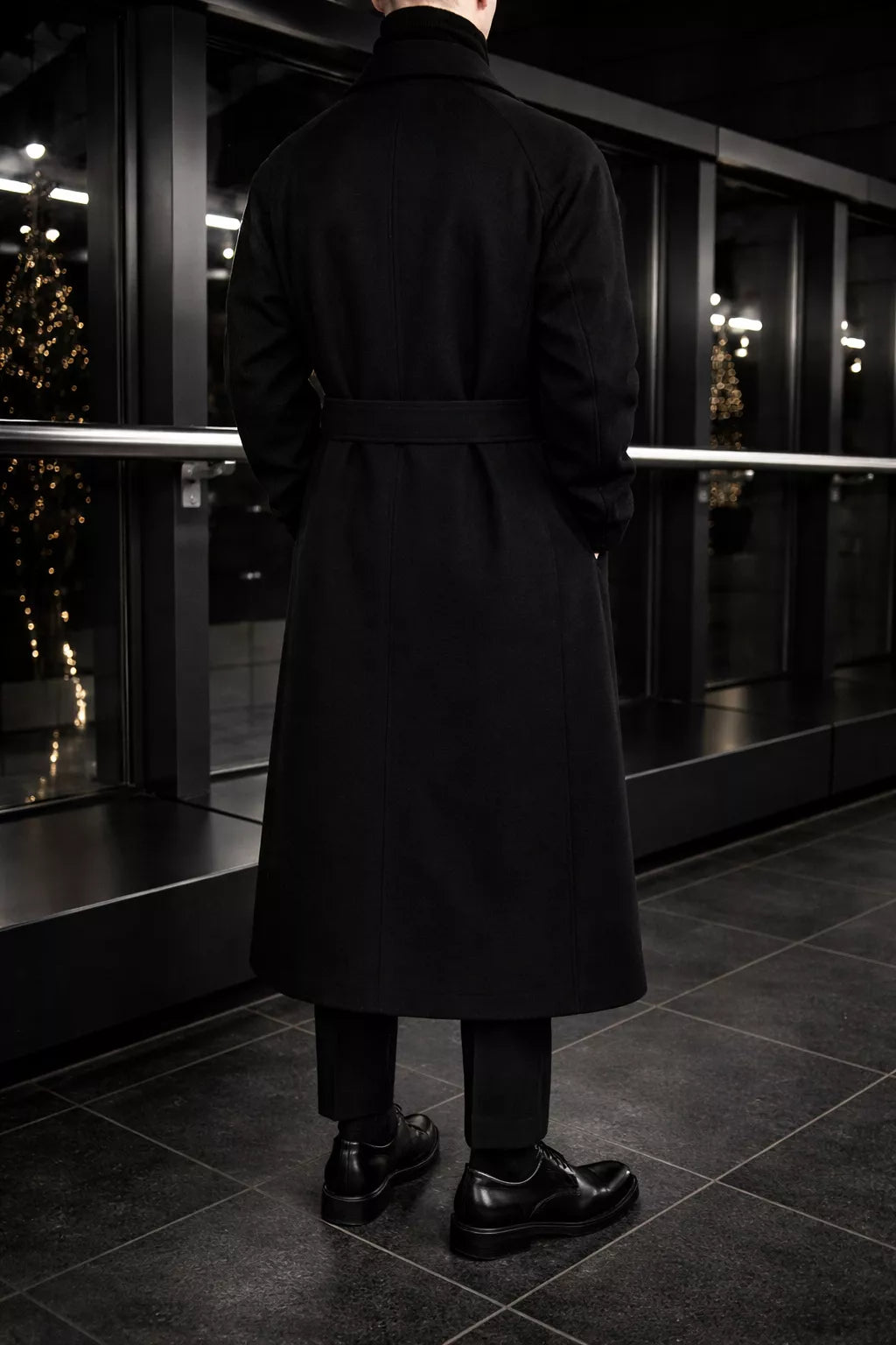 Single-Breasted Overcoat - Single-Breasted Overcoat Alex Shogun Men's Clothes