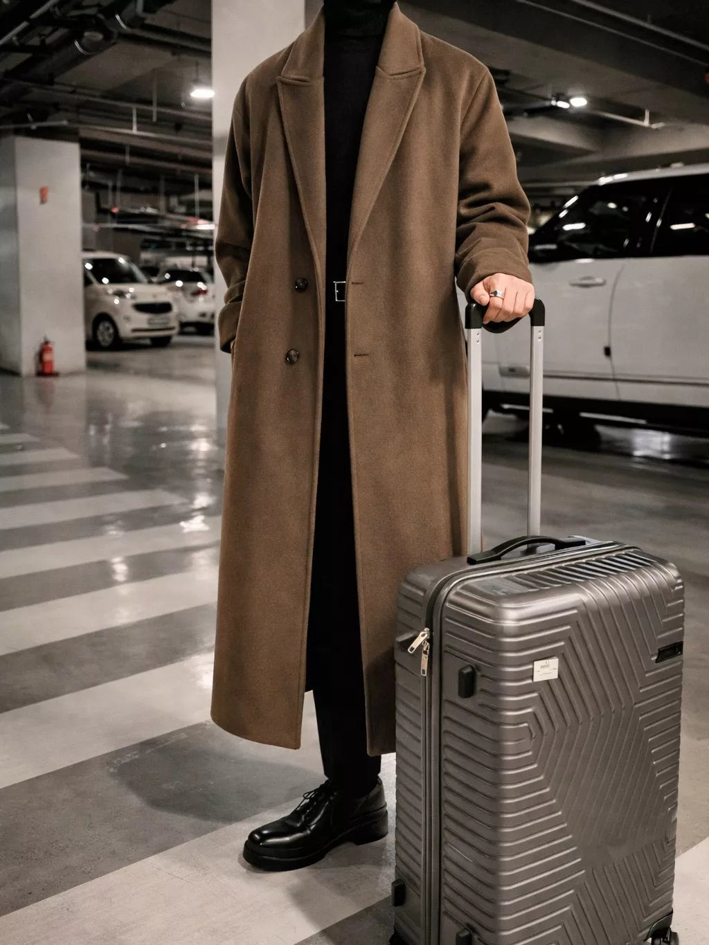 Single-Breasted Overcoat - Single-Breasted Overcoat Alex Shogun Men's Clothes