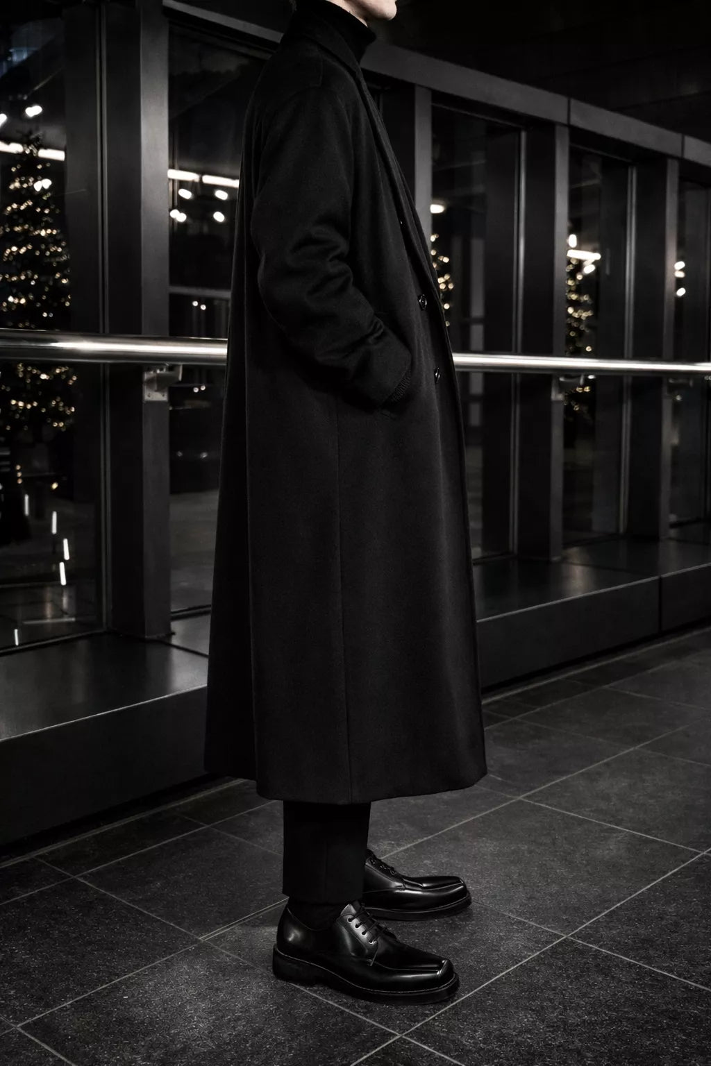Single-Breasted Overcoat - Single-Breasted Overcoat Alex Shogun Men's Clothes