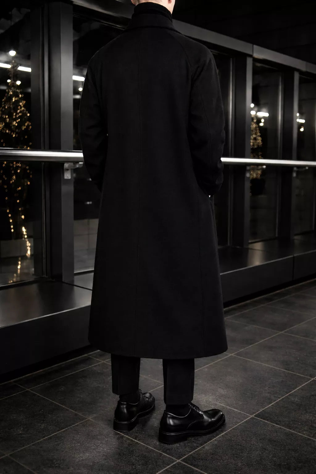 Single-Breasted Overcoat - Single-Breasted Overcoat Alex Shogun Men's Clothes
