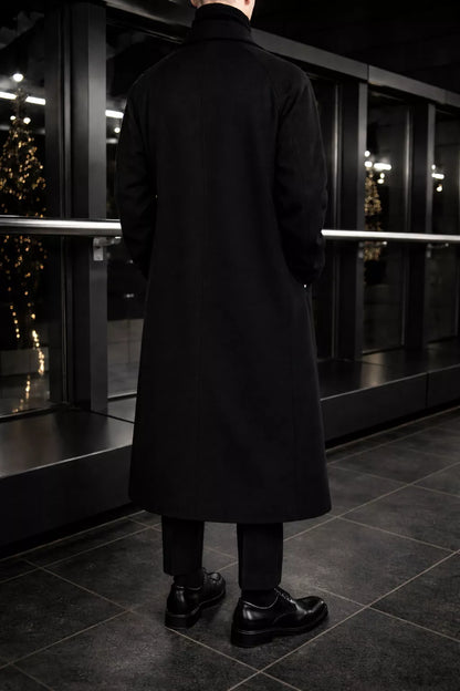 Single-Breasted Overcoat - Single-Breasted Overcoat Alex Shogun Men's Clothes