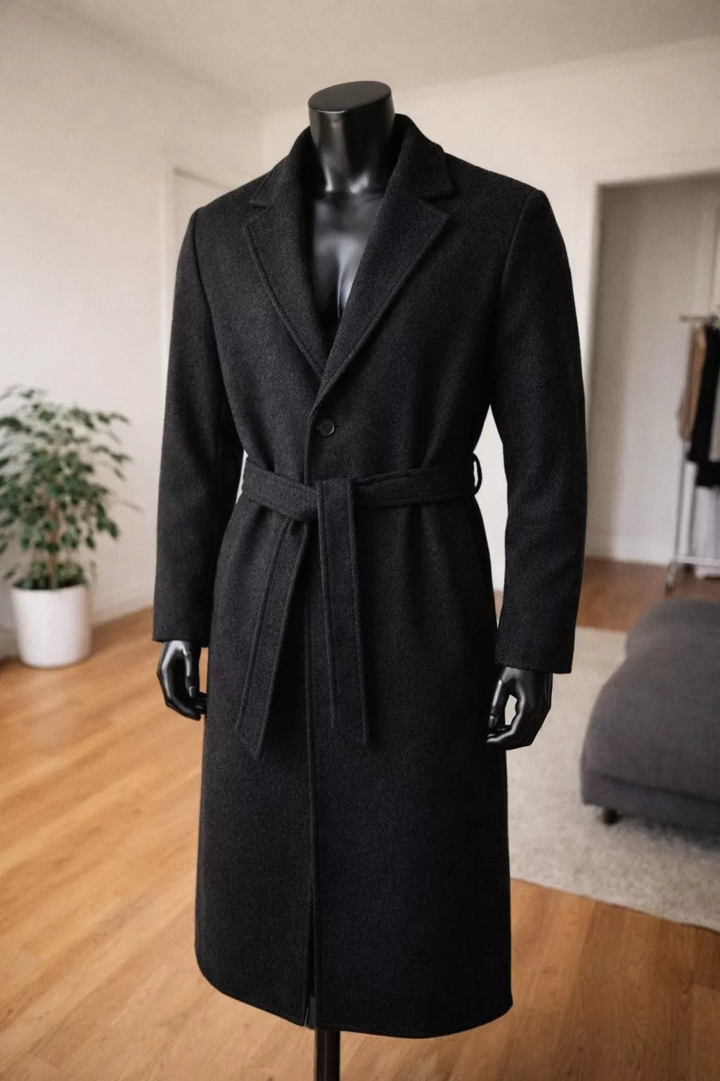 Single-Breasted Overcoat - Single-Breasted Overcoat Alex Shogun Men's Clothes