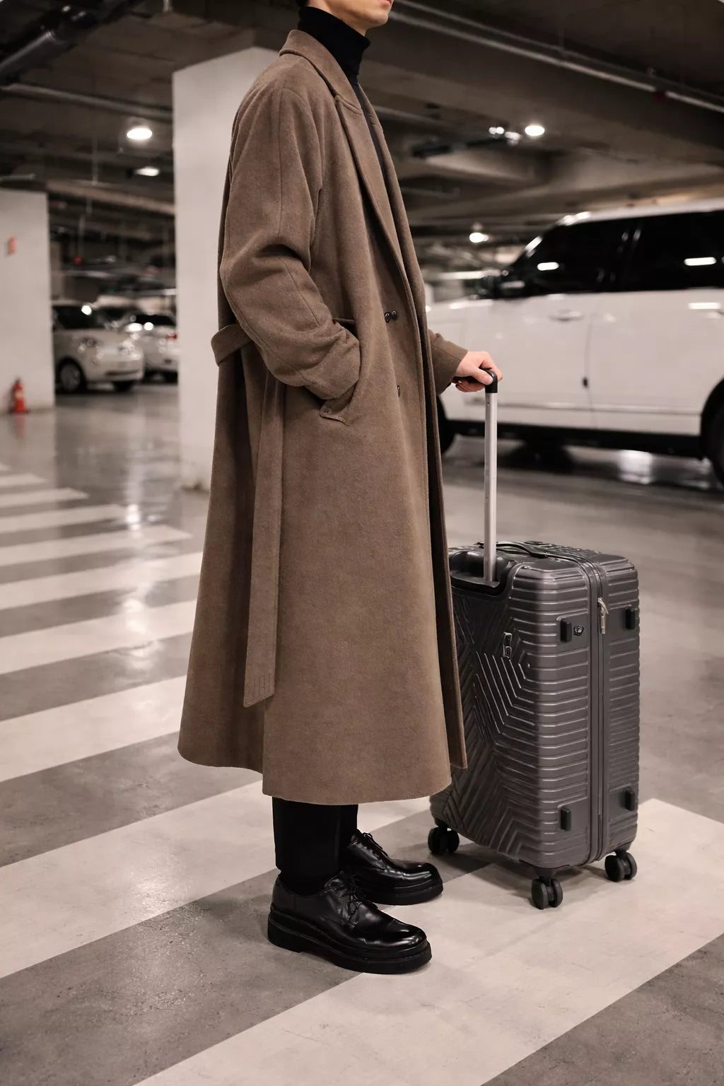 Single-Breasted Overcoat - Single-Breasted Overcoat Alex Shogun Men's Clothes