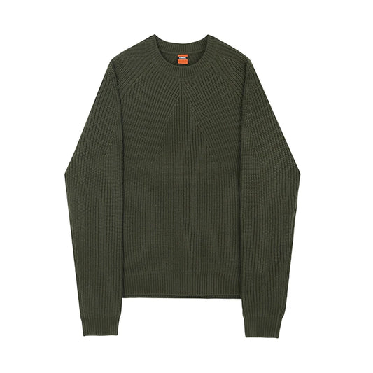 Round Collar Knit Sweater - Crew Neck Sweater: Comfortable and Stylish for Men. Shop Now Alex Shogun Men's Clothes