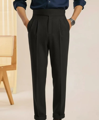 Milano High-Waist Dress Pants - Men's High Waist Pleated Dress Pants | Tailored Fit | Alex Shogun Alex Shogun Men's Clothes