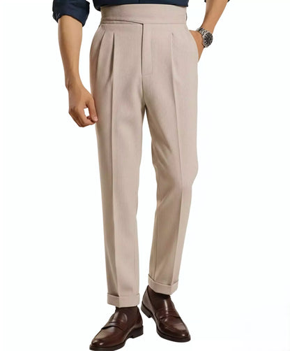 Milano High-Waist Dress Pants - Men's High Waist Pleated Dress Pants | Tailored Fit | Alex Shogun Alex Shogun Men's Clothes