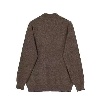 Minimalist Mock Neck Sweater - Men's Mock Neck Sweater | Dark Minimalist Knitwear | Alex Shogun Alex Shogun Men's Clothes