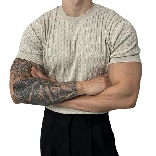 Modern Hemp Blend Short Sleeve Tee - Men's Hemp Blend Short Sleeve T Shirt | Eco-Friendly Knitted Tee Alex Shogun Men's Clothes