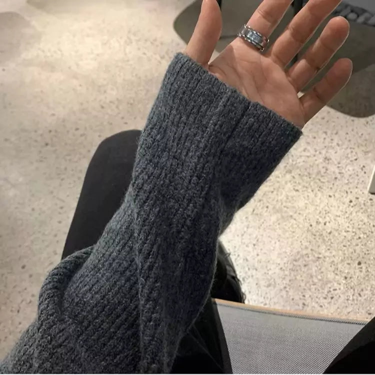 Modern Minimalist Sweater - Stay Cozy This Winter with Men's Stand Collar Sweater High-Quality Alex Shogun Men's Clothes
