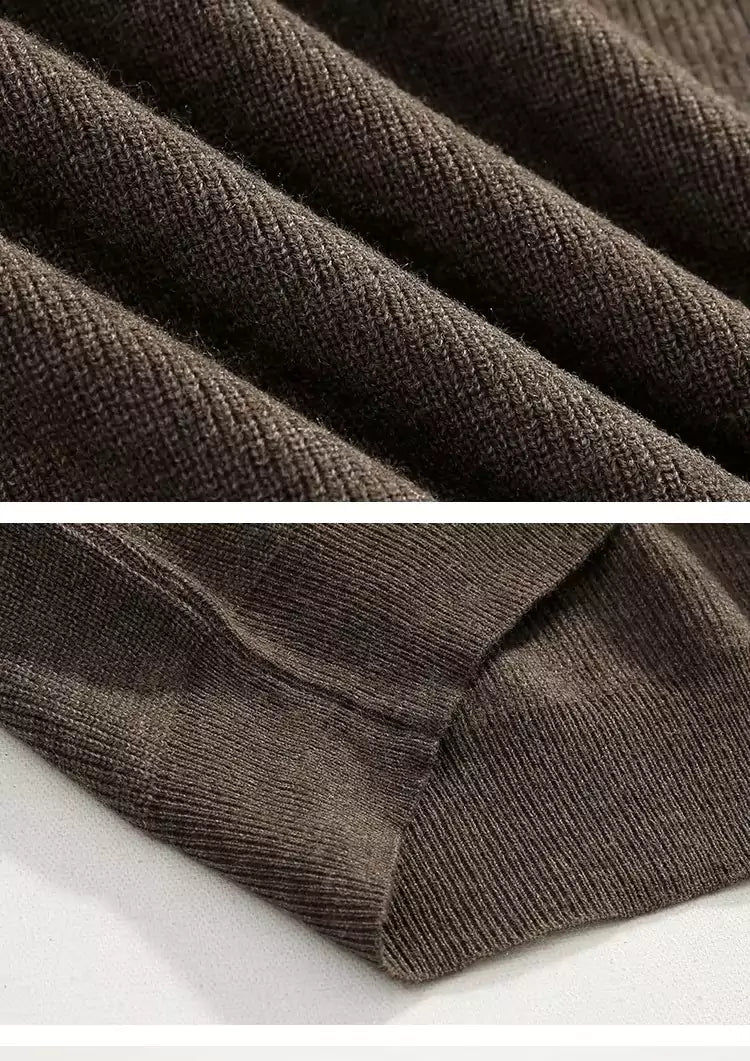 Modern Minimalist Sweater - Stay Cozy This Winter with Men's Stand Collar Sweater High-Quality Alex Shogun Men's Clothes