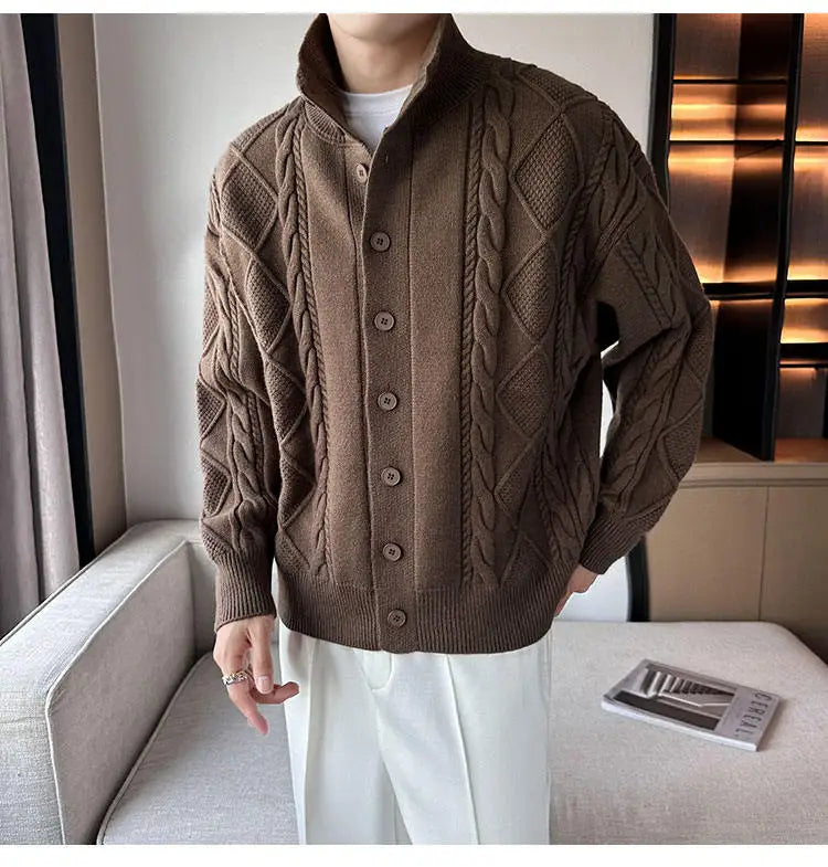 The Balmoral Knit Cardigan - Modern Knit Cardigan - Elevate Your Winter Wardrobe Alex Shogun Men's Clothes
