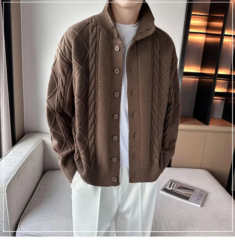 The Balmoral Knit Cardigan - Modern Knit Cardigan - Elevate Your Winter Wardrobe Alex Shogun Men's Clothes