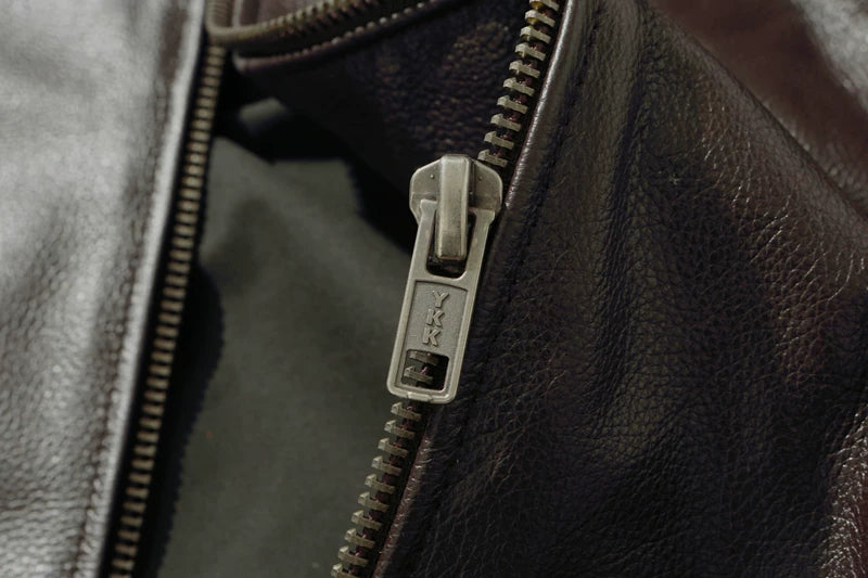 The Enforcer Leather Jacket — Cowhide Moto Jacket - Alex Shogun Men's Clothes