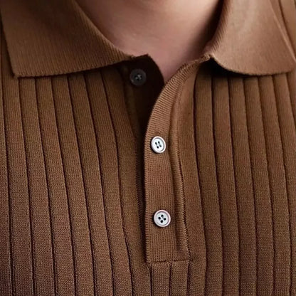 Old World Knit Polo Shirt - Men's Classic Knitted Polo Shirt | Retro Classic Style | Alex Shogun Alex Shogun Men's Clothes