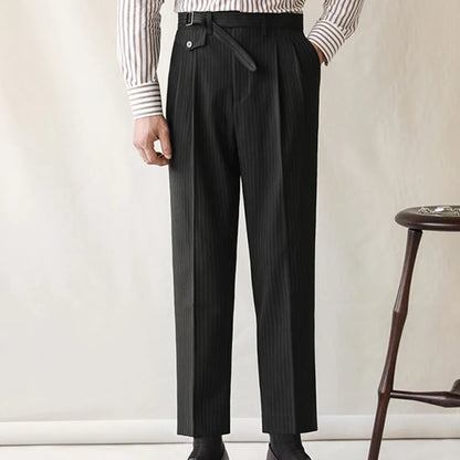 Opulent Stripe-Trousers - Opulent Stripe Trousers | Timeless Elegance, Striped Pants Alex Shogun Men's Clothes