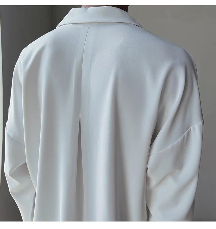 Oslo Grand Arc-Collar Shirt - Men's Oversized Overshirt | Long Sleeve Premium Twill | Alex Shogun Alex Shogun Men's Clothes