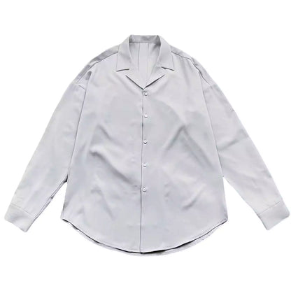 Oslo Grand Arc-Collar Shirt - Men's Oversized Overshirt | Long Sleeve Premium Twill | Alex Shogun Alex Shogun Men's Clothes