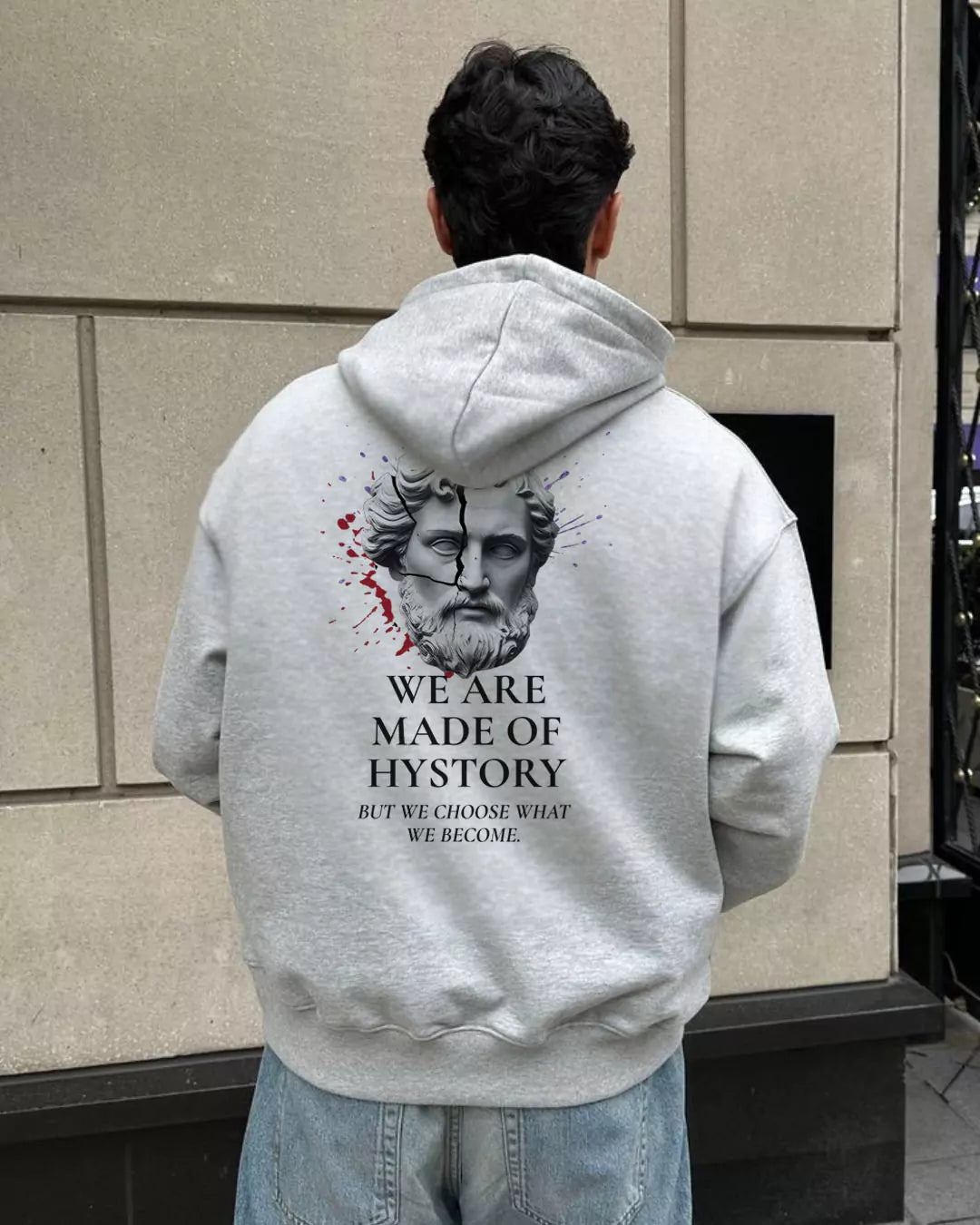 Oversized Hoodie – We Are Made of History - Alex Shogun Men's Clothes